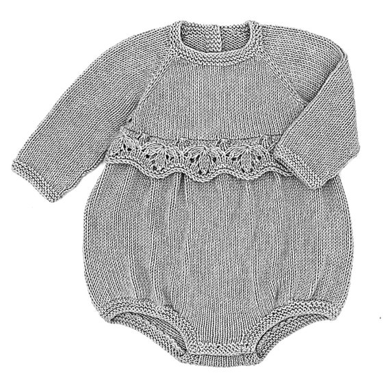 Knitted Baby Romper Knitting Pattern Instant Download Etsy