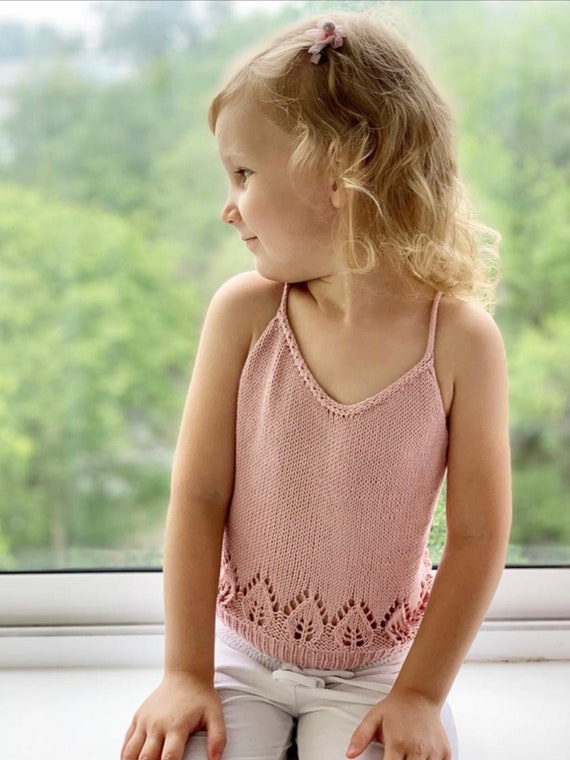 Knitting Pattern Tshirt for Girls. DIY Summer Tshirt. Etsy