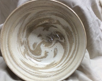 Handthrown pottery bowl