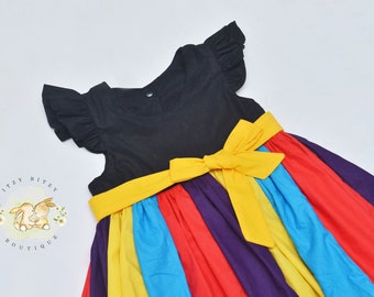 multi Colour Wiggles Inspired Dress, Multi Colours, Wiggles Dress