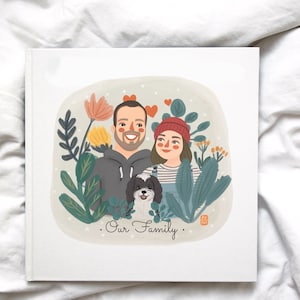 Couple Portrait, Couple illustration, Gift ideas, Custom portrait, Family portrait, Family illustration, Wedding gift image 2