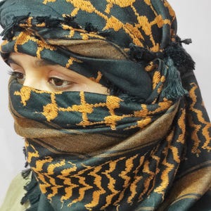 Palästina Keffiyeh Kufiya Schal (48*48) - Free Palästina Traditioneller Shemagh mit Quasten Arafat Hatta Arabischer Stil Kopftuch weiße
