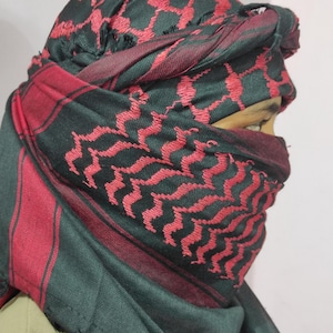 Palästina Keffiyeh Kufiya Schal (48*48) - Free Palästina Traditioneller Shemagh mit Quasten Arafat Hatta Arabischer Stil Kopftuch weiße