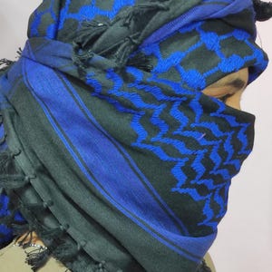 Palästina Keffiyeh Kufiya Schal (48*48) - Free Palästina Traditioneller Shemagh mit Quasten Arafat Hatta Arabischer Stil Kopftuch weiße