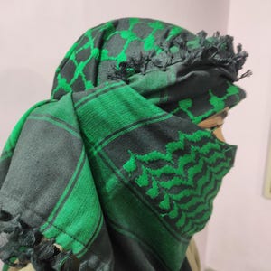 Palästina Keffiyeh Kufiya Schal (48*48) - Free Palästina Traditioneller Shemagh mit Quasten Arafat Hatta Arabischer Stil Kopftuch weiße