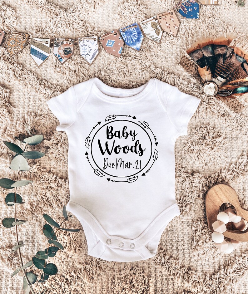Custom Onesie Personalized Bodysuit Pregnancy Announcement