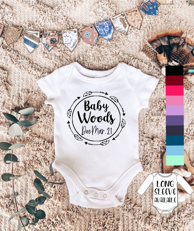 Custom Onesie Personalized Bodysuit Pregnancy Announcement