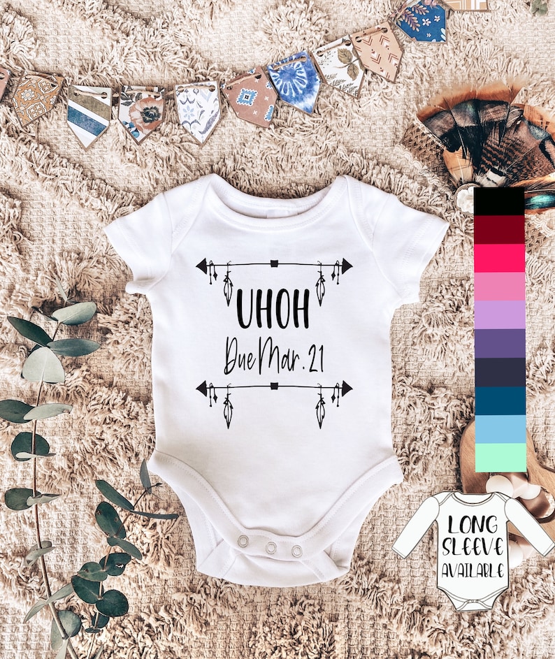 Pregnancy Announcement Custom Onesie Personalized Bodysuit
