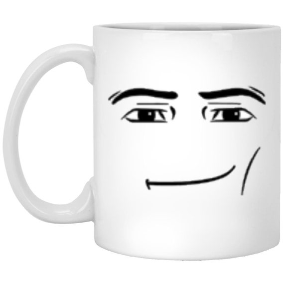 ROBLOX MAN FACE Mug Funny Gamer Birthday Gift Serious Guy | Etsy