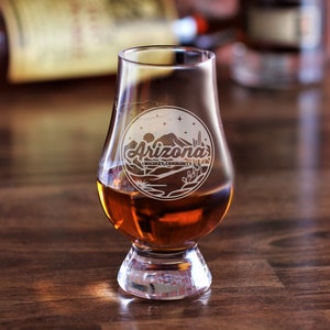 AWC Night Logo - Laser Engraved Glencairn Glass