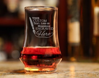 Personalized Kenzie Glass / Engraved Kenzie Taster Glasses / Personalized Whiskey Glass / Custom Whiskey Glass