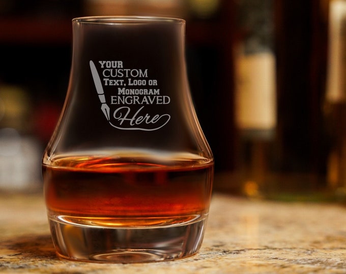 Engraved Whiskey Whisdom Glass / Personalized Bourbon Glasses / Custom Whisdom Whiskey Glasses / Engraved Scotch Glasses / Bourbon Glass