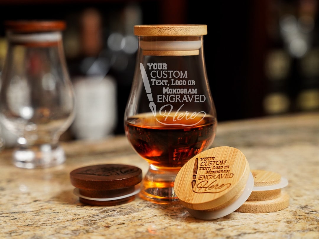 Glencairn Glass With Lid / Personalized Glencairn Glasses / Custom