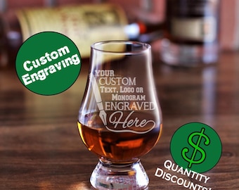 Custom Glencairn Glass / Engraved Glencairn / Personalized Glencairn Glasses / Glencairn Whiskey Glasses / Scotch Glasses / Bourbon Glass