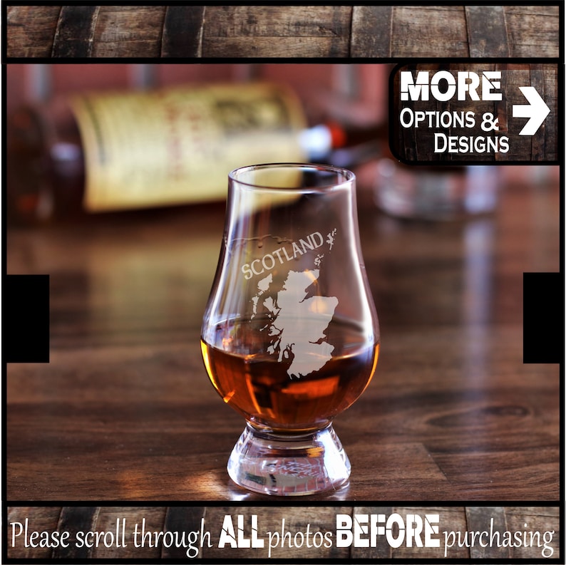 Scotland Glencairn Glass / Engraved Glencairn Whiskey Glasses / Scotch ...