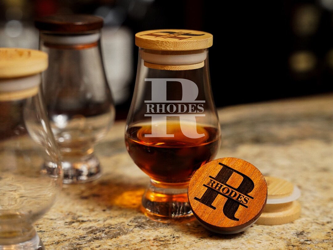 Monogram Glencairn Glass With Lid / Monogram Glasses / Glencairn