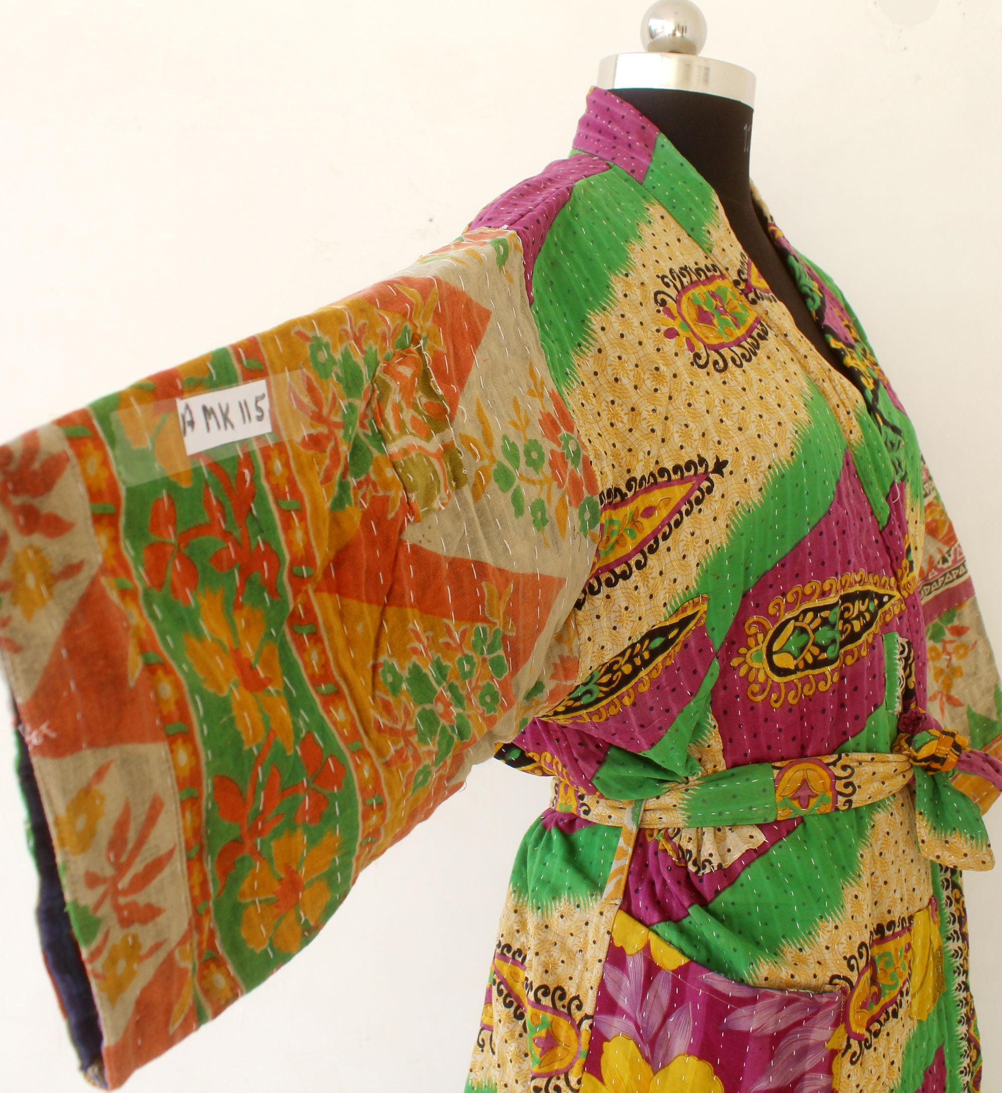 Gudri Jacket Gudri Jacket Patchwork Kimono Long Kantha | Etsy