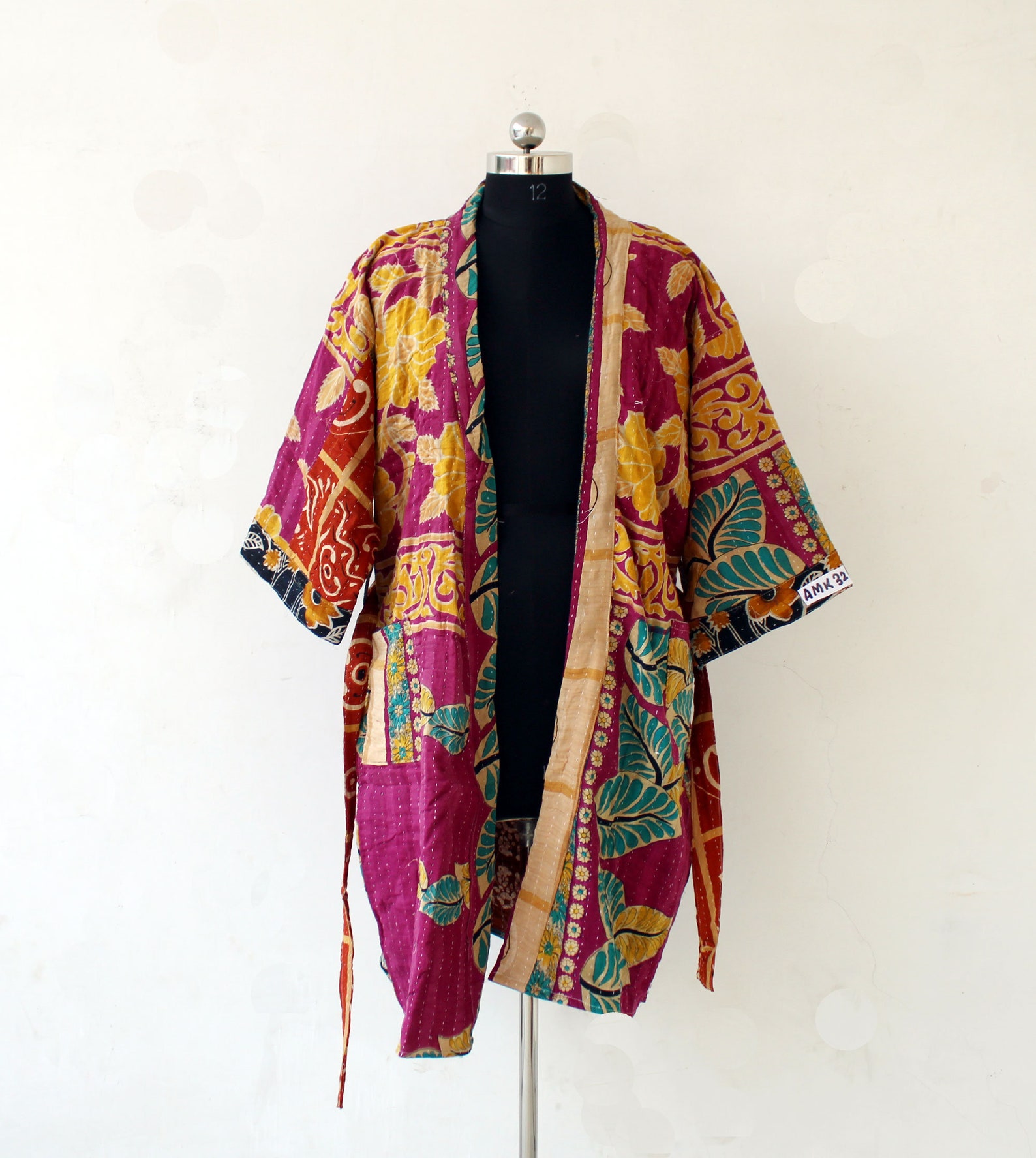 Vintage Kantha Robe Kantha Kimono Winter Jacket Bath Robe | Etsy