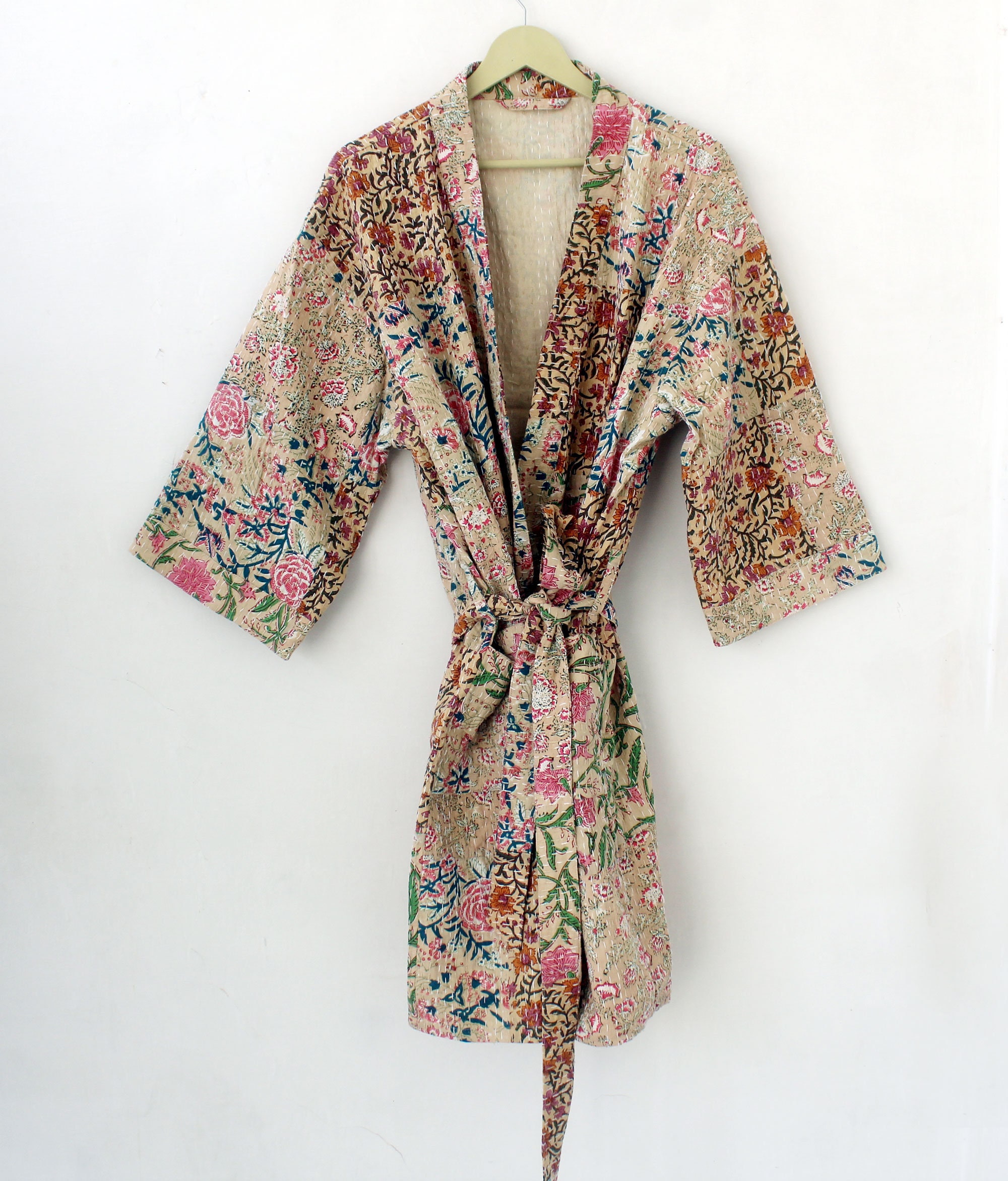 Kantha Jacket Handmade Kimono Casual Long Robe Handmade | Etsy