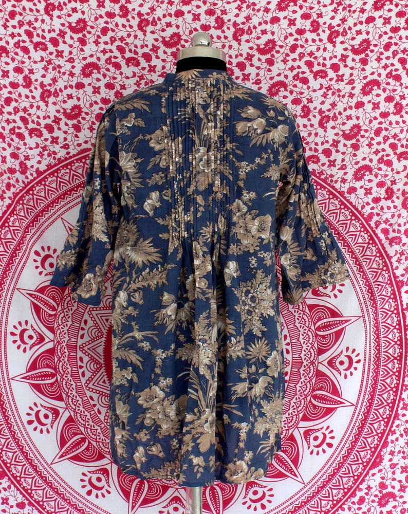 New Fashion Designer Kurti Girl/'s Top Hippie Summer Dress Indian Cotton Floral Design Kurti Colorful Bohemian Dress Women/'s Boho Top