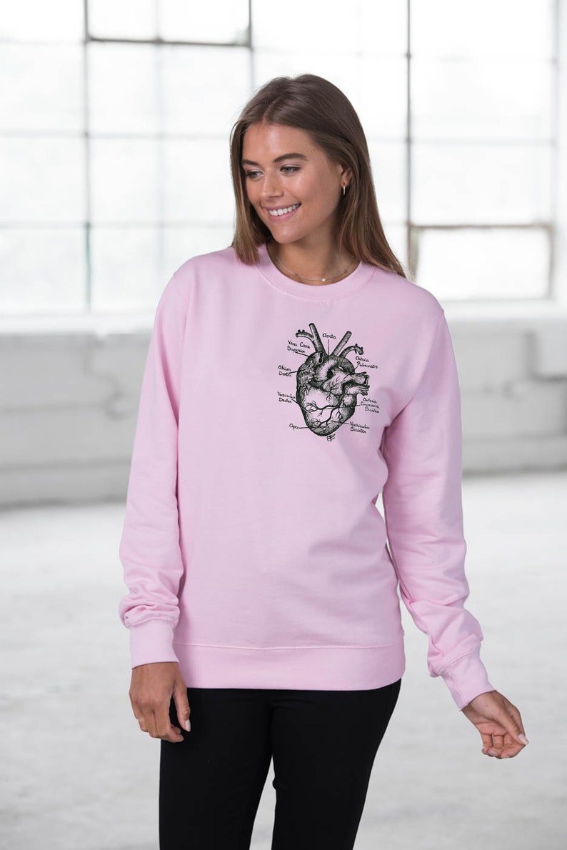 pink and red heart jumper
