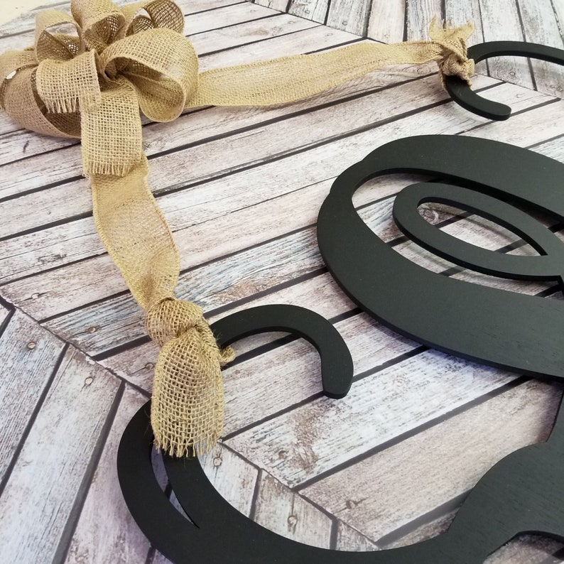 Monogram Door Wreath Initial Door Hanger Dorm Room Etsy