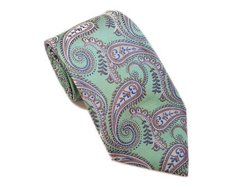 Mens Ties Dusty Mint Dusty Shale Green Pale Green Paisley Mens - Etsy