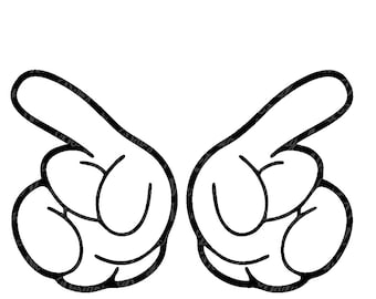 Mickey Mouse Glove hands SVG, Disney Hands Svg, Mickey hands svg for Cricut and Silhouette, Svg Png Dxf Jpg Eps Cdr Pdf