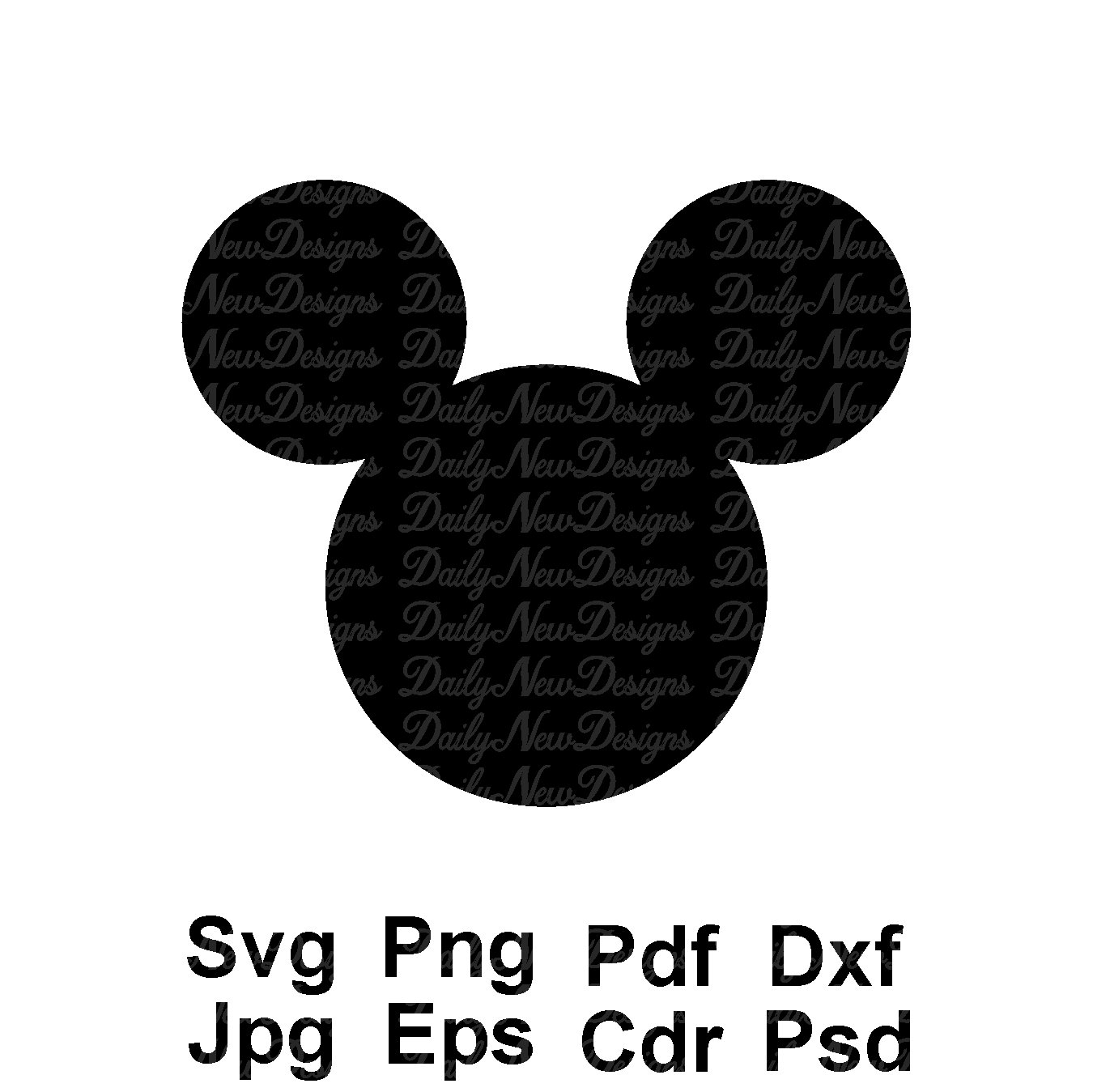 Download Mickey Outline SVG Disney Mickey Mouse Cut file printable ...
