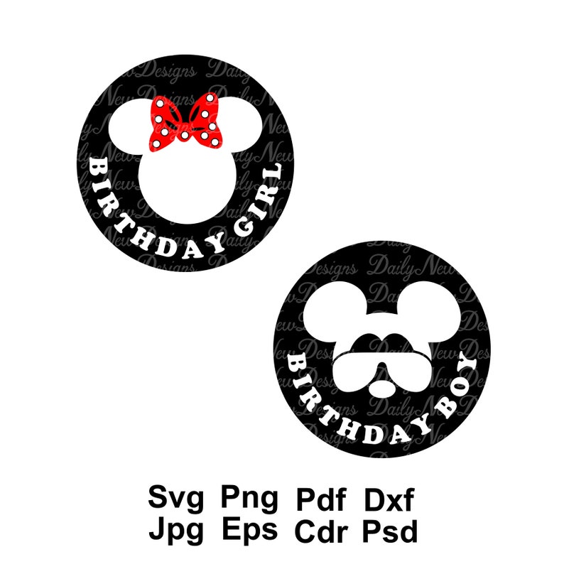 Download Disney Birthday Boy svg Birthday Girl Svg 2-for-1 Mickey ...