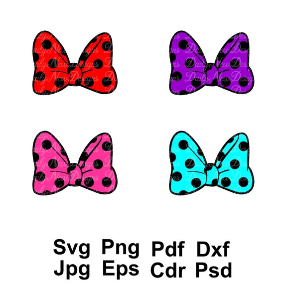 Download Minnie Bow Svg / 4-For-1 / Minnie Mouse Bow Svg / Disney ...