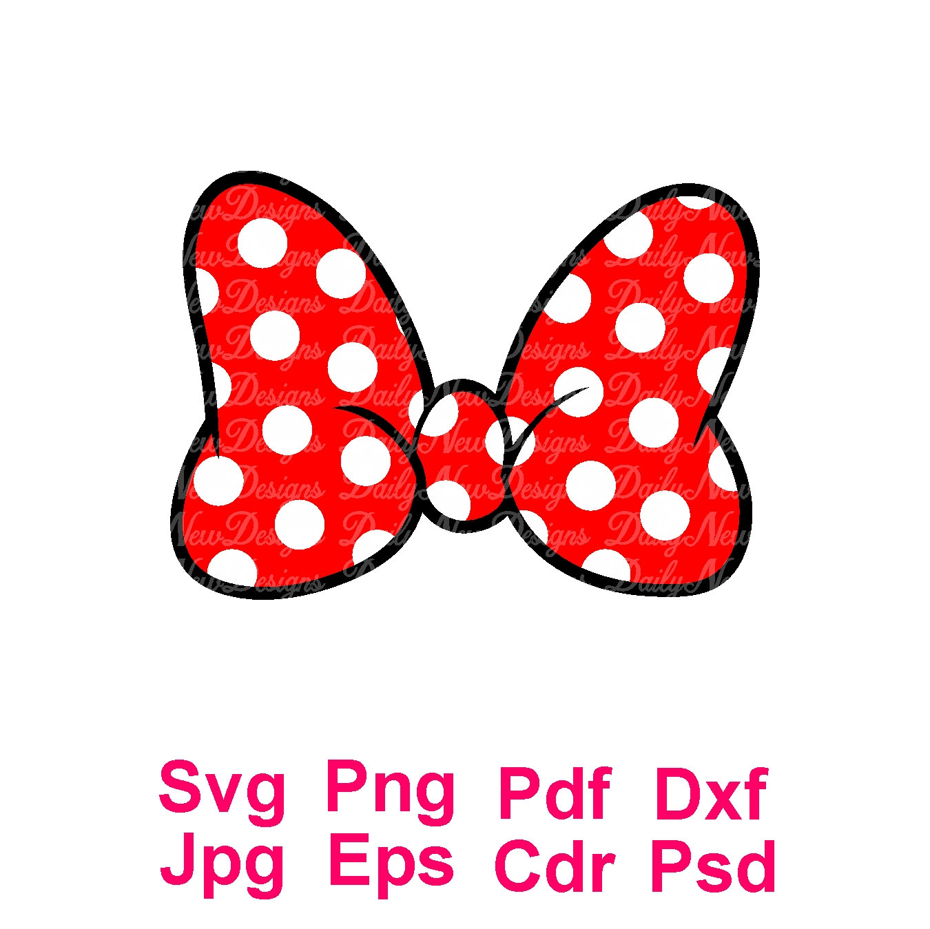 Free 308 Silhouette Minnie Mouse Bow Svg Free SVG PNG EPS DXF File