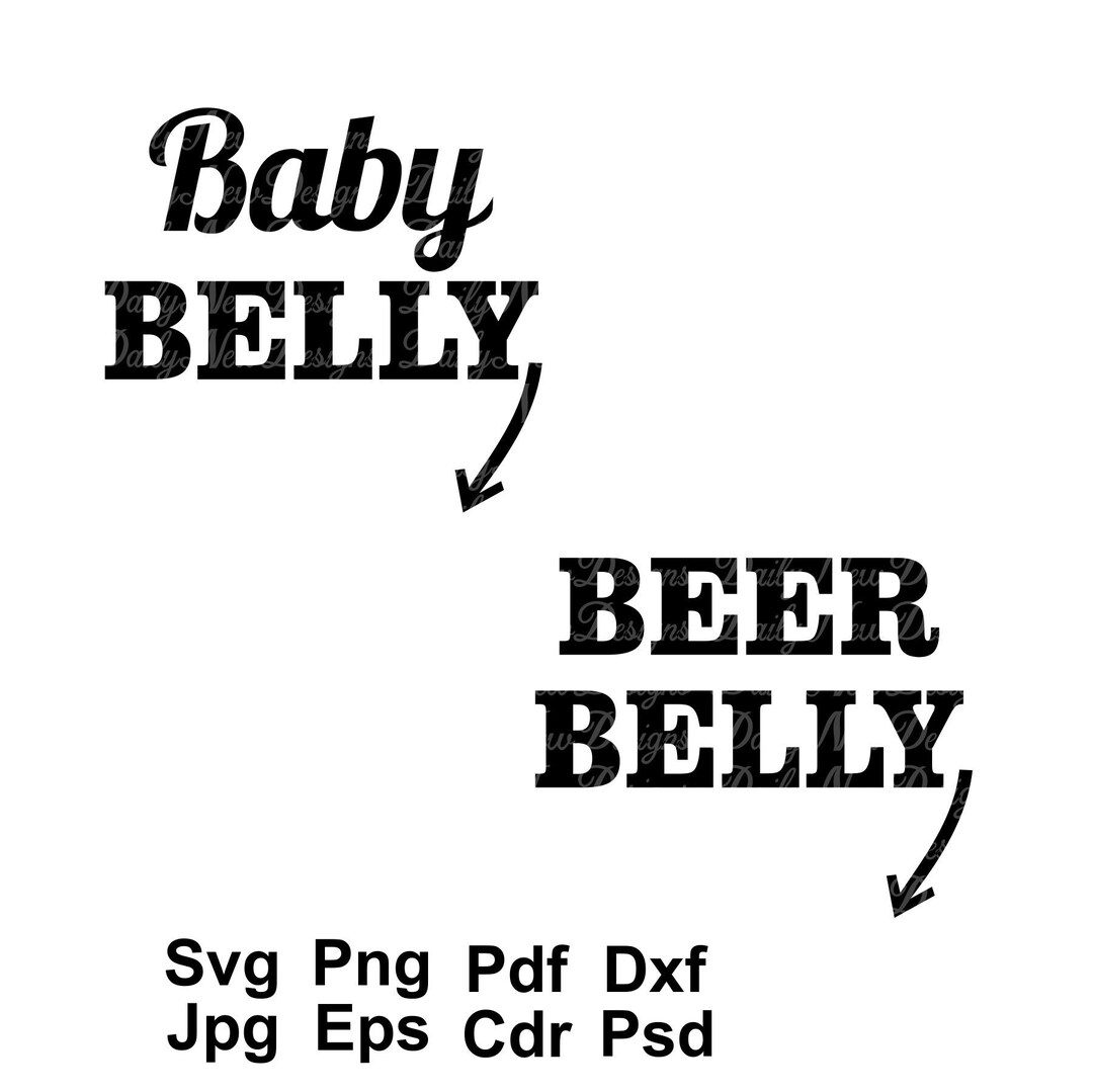 Baby Belly Svg / Beer Belly Svg / Pregnancy Announcement Svg / Etsy