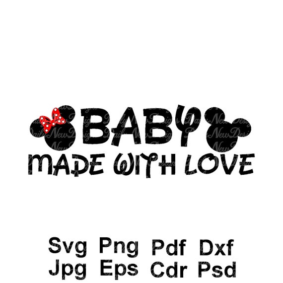 Disney Made With Love Svg Mickey Made With Love Svg Tshirt Etsy