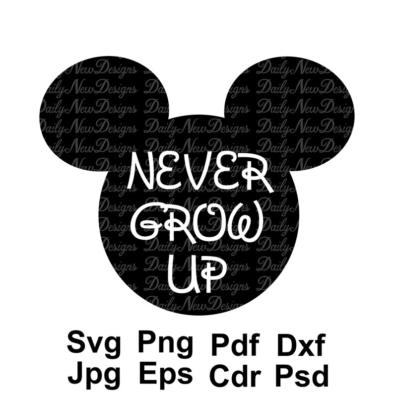 Download Never Grow Up svg Disney svg Mickey svg Minnie svg | Etsy