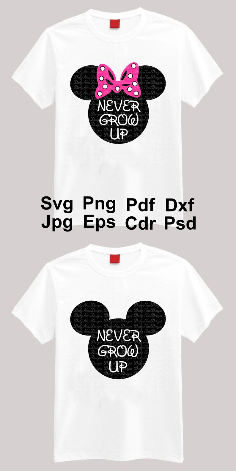 Download Never Grow Up svg Disney svg Mickey svg Minnie svg | Etsy