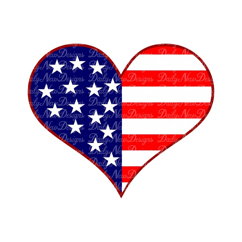 Download Clip Art Art Collectibles Cricut Silhouette 4th Of July Dxf America 3 For 1 Usa Clipart Eps Cut File American Flag Heart Svg Svg