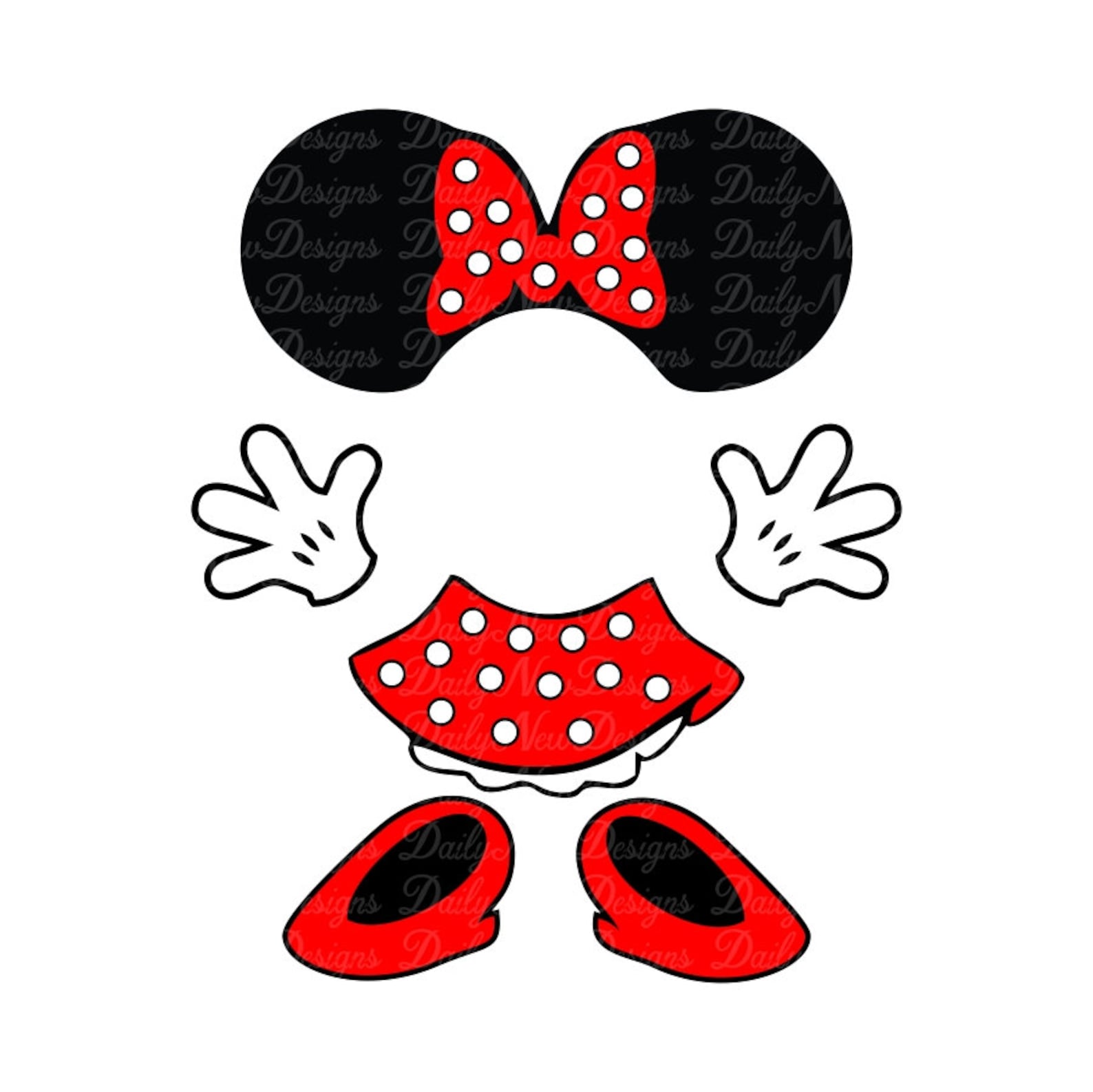 2-for-1 / Disney Mickey Mouse Body SVG Minnie Mouse Svg | Etsy