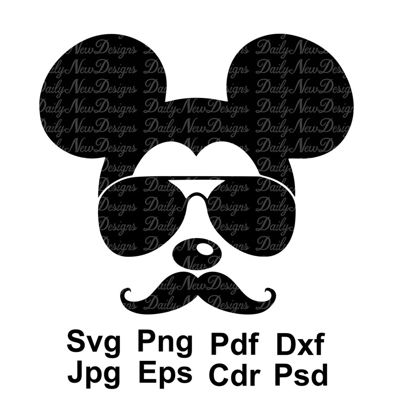 Download Funny Disney 2 For 1 Disney Mickey Mustache Svg Funny Mickey Silhouette Cut Files Cricut Files Svg Png Dxf Eps Cdr Mug Svg Tshirt Svg Clip Art Art Collectibles