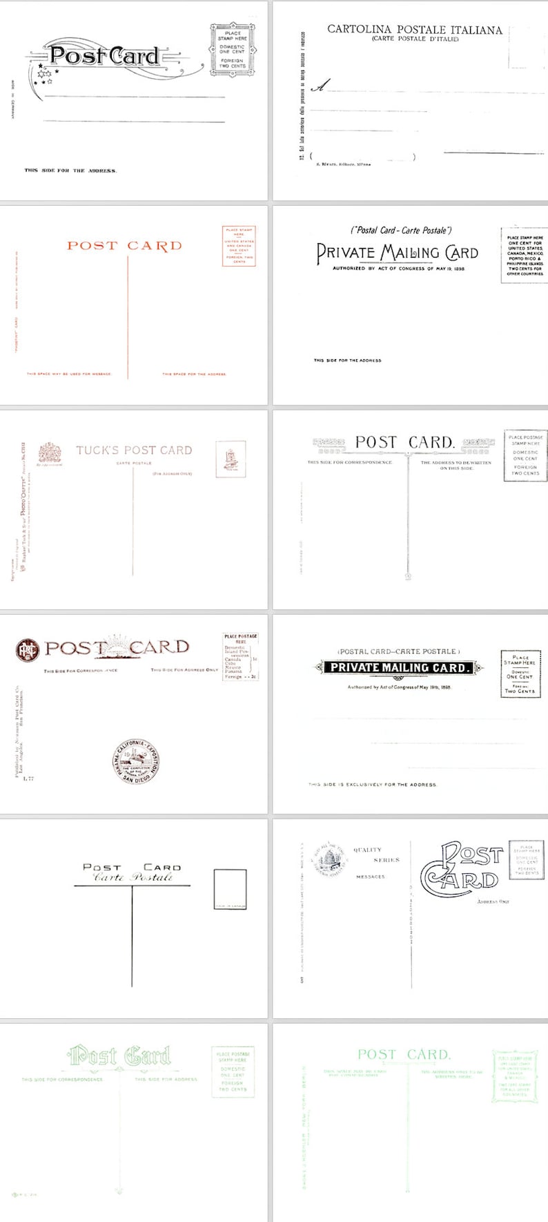 Blank Templates Post Card Ornamental Art Nouveau Union Universal Postage Overseas Poste Carte Postale Universelle 74 Vintage Postcards Paper Party Supplies Paper Ephemera Puhlsphotography Com