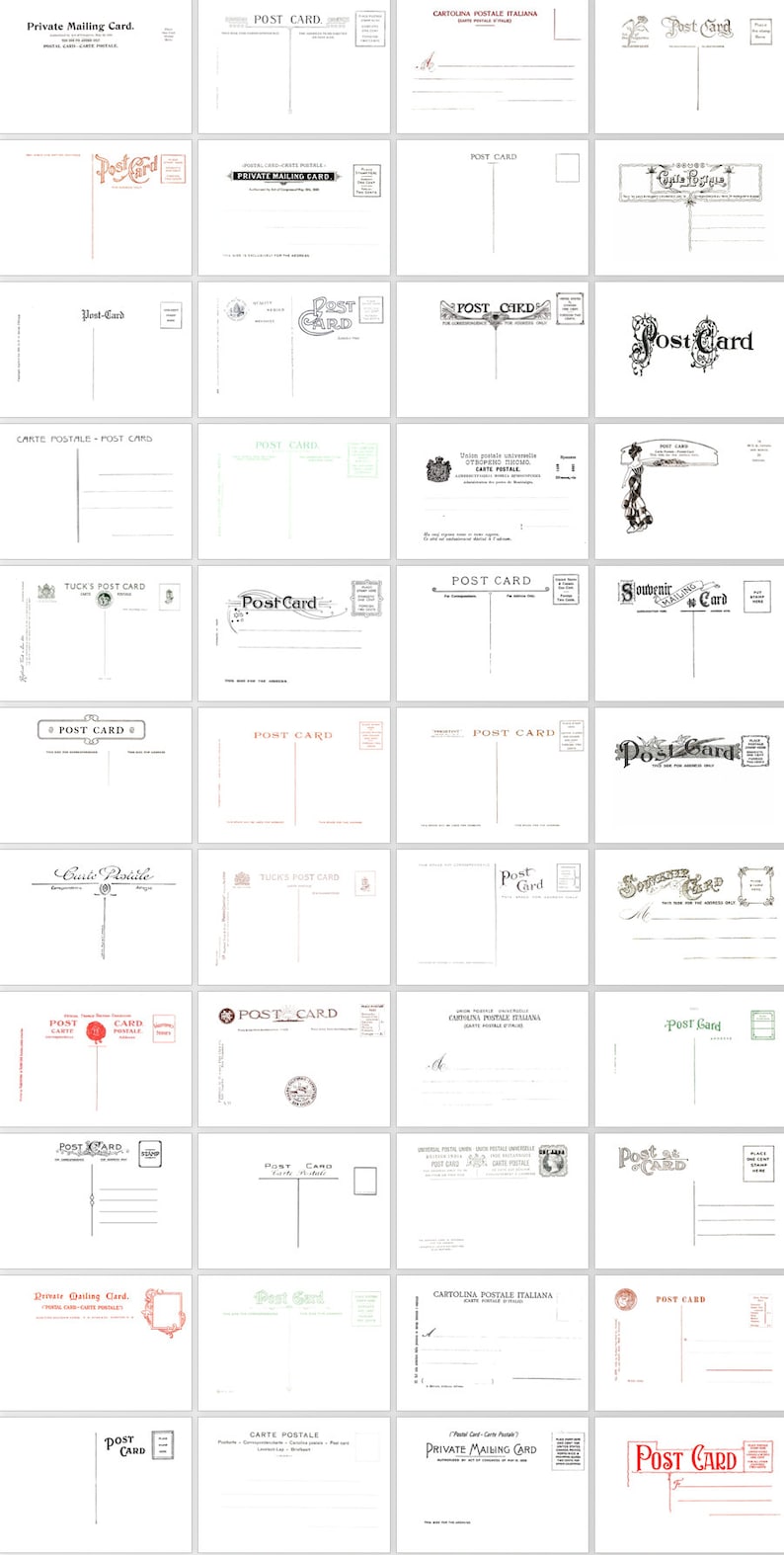 Blank Templates Post Card Ornamental Art Nouveau Union Universal Postage Overseas Poste Carte Postale Universelle 74 Vintage Postcards Paper Party Supplies Paper Intellistall Com