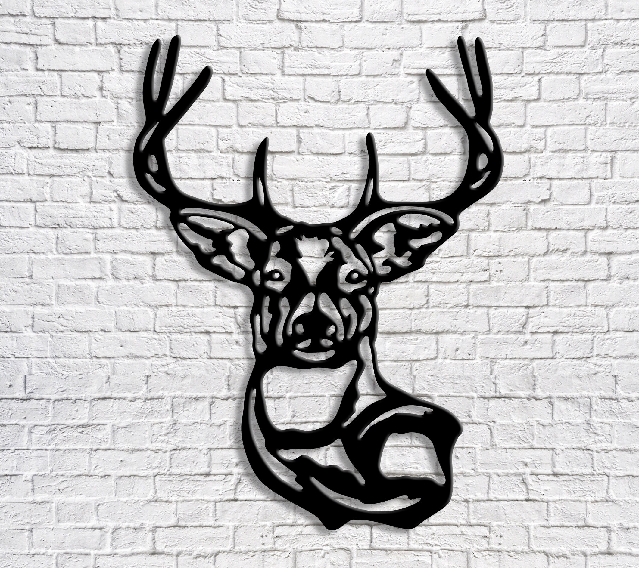 Deer Metal Wall Decor Animal Wall Hanging Art Outside Metal Etsy