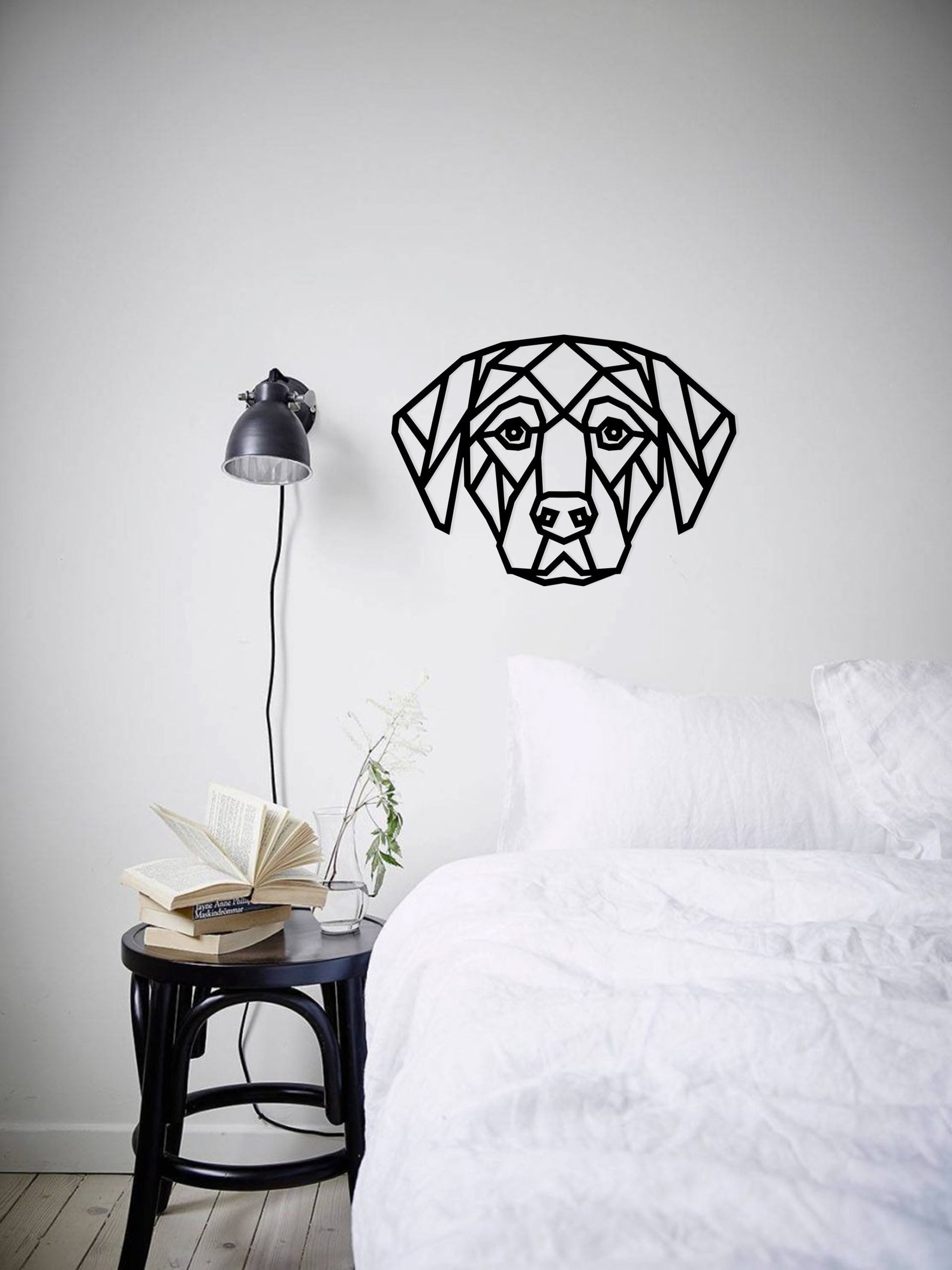 Geometric Dog Metal Wall Art Metal Wall Decor Wall Hanging Dog Etsy