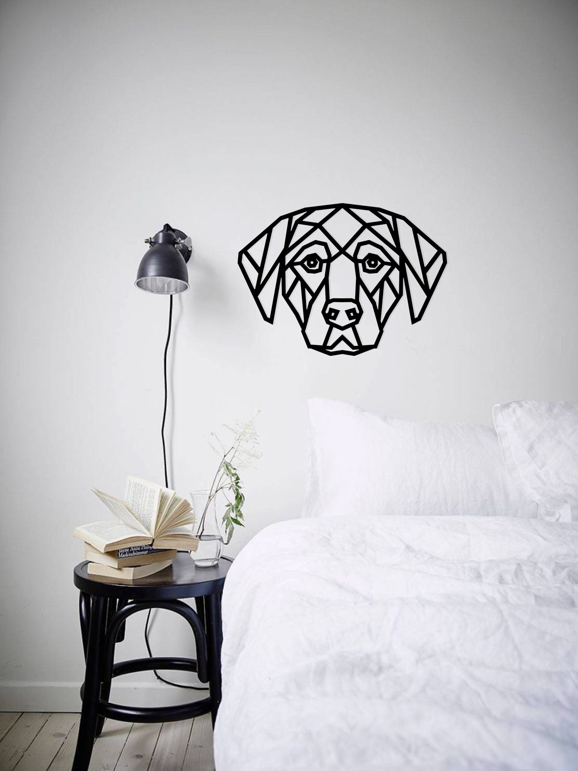 Geometric Dog Metal Wall Art Metal Wall Decor Wall Hanging Dog Etsy