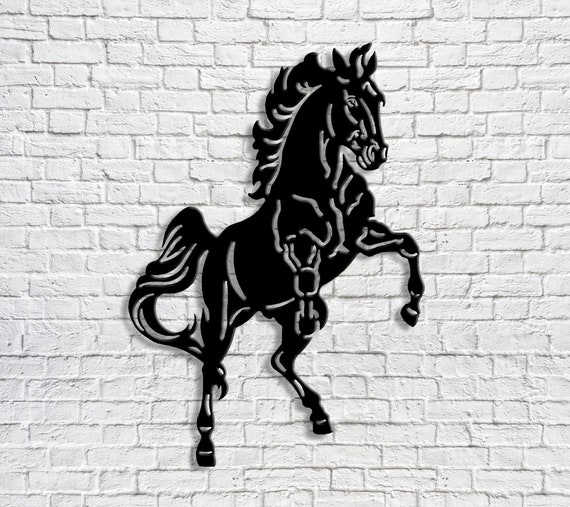 Horse Metal Wall Decor Steel Wall Hanging Art Metal Decoration Etsy
