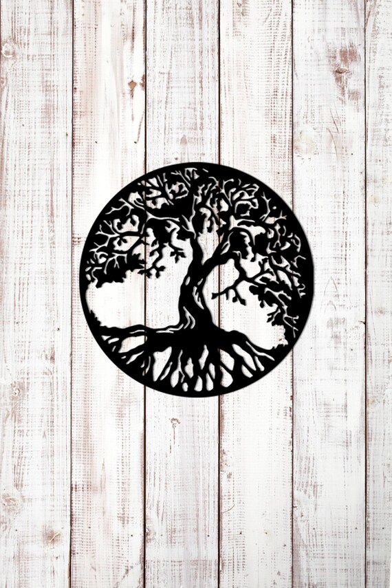 Tree Of Life Metal Wall Decor Steel Wall Hanging Art Outside Etsy