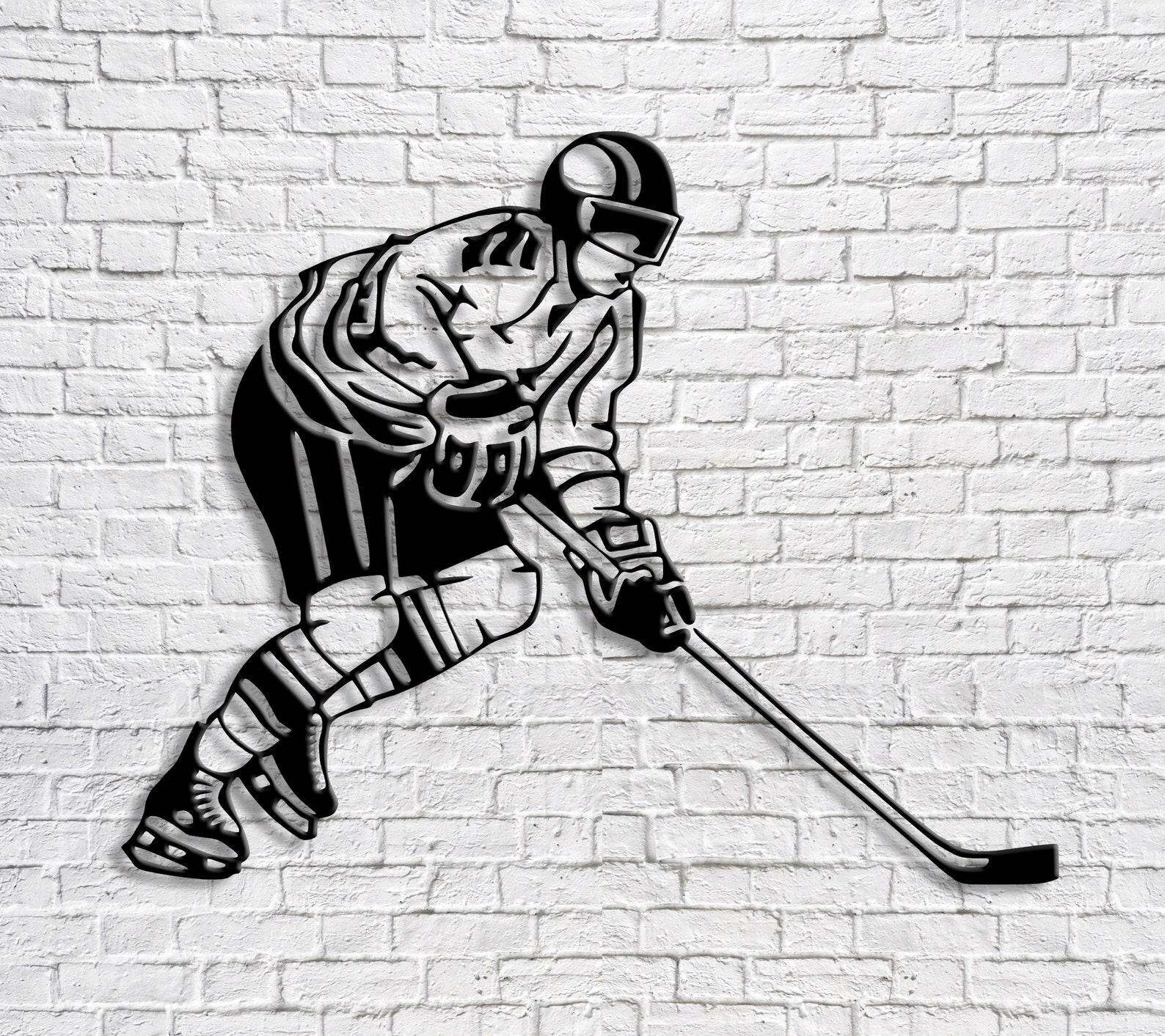 Hockey Player Metal Wall Art Metal Wall Decor Living Room