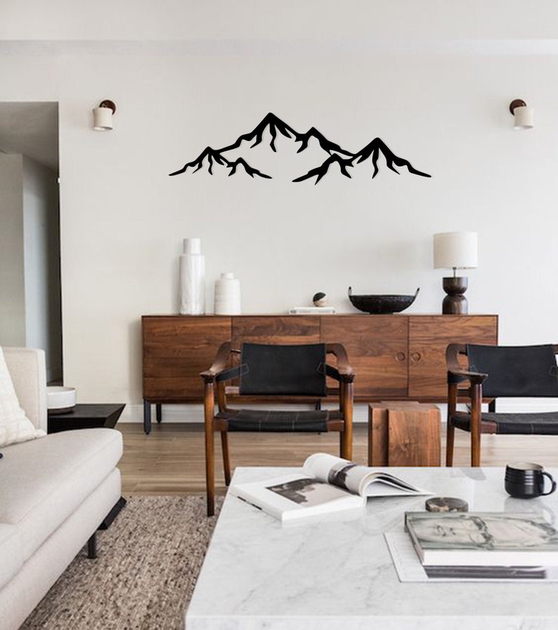 Metal Wall Art Mountains Metal Wall Hangings Mountains Large Etsy
