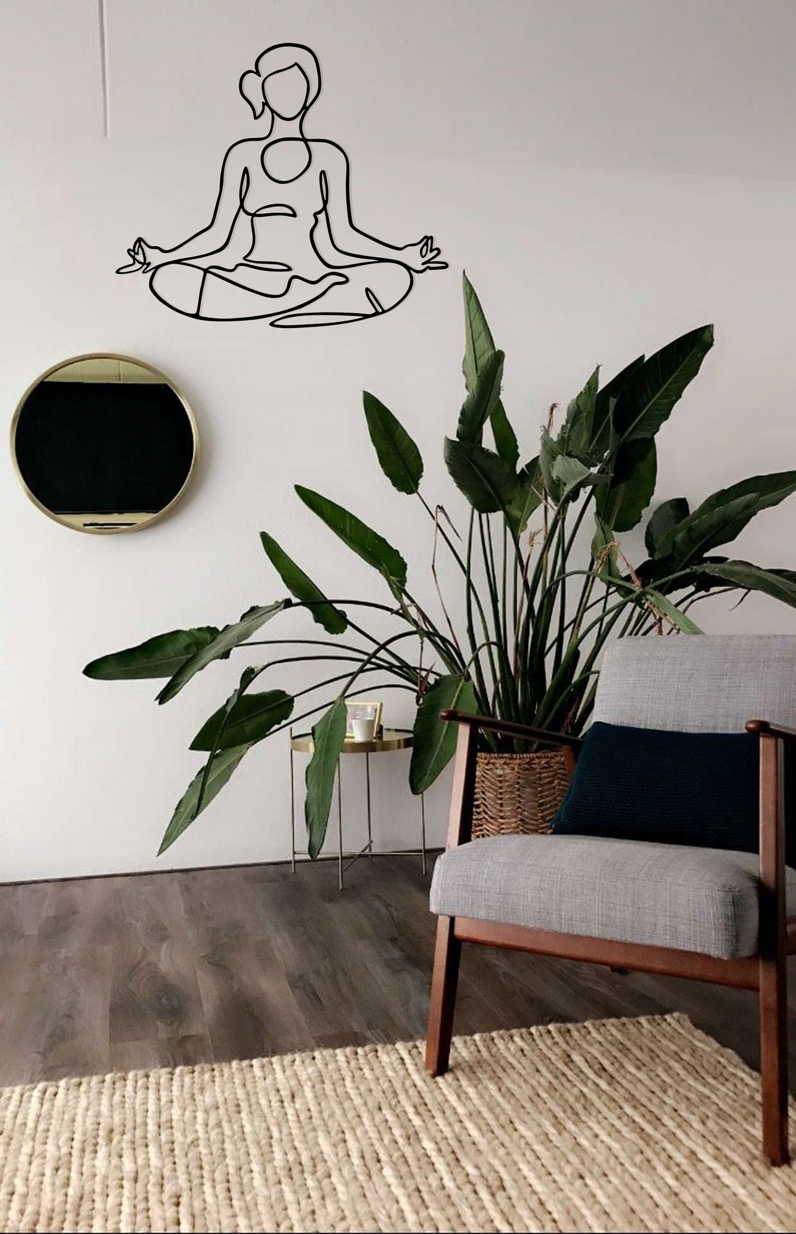 Yoga Pose Metal Wall Art Yoga Metal Wall Decor Wall Hanging Etsy