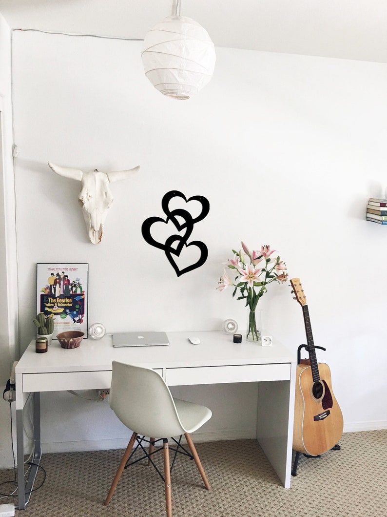 Heart Metal Wall Decor Love Wall Hanging Decoration Hearts Etsy